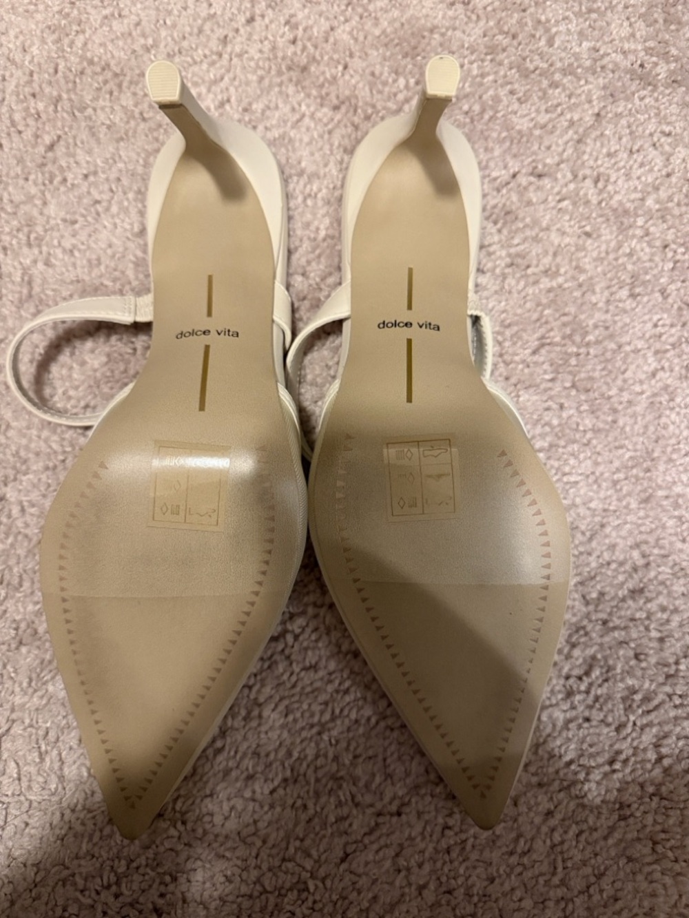Dolce Vita Ivory Sheer Toe Heels